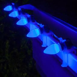 Wintergreen Lighting OptiCore C7 LED Blue Smooth Opaque Christmas Light Bulbs, 25-Pack thumbnail 3