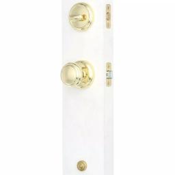 Baldwin Prestige Wesley Single Cylinder Door Handleset with Alcott Knob, Lifetime Polished Brass thumbnail 3