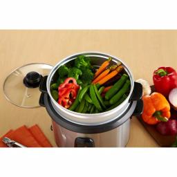 IMUSA 20-Cup Stainless Steel Rice Cooker with Non-Stick Interior and Steamer Insert thumbnail 2