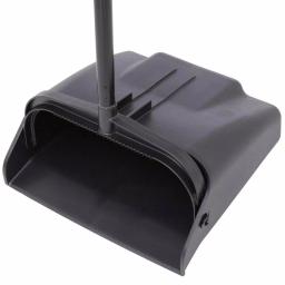 Continental 12 in. Upright Lobby Dust Pan with Vinyl-Coated Steel Handle, Black thumbnail 5