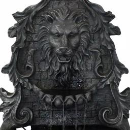 Sunnydaze Decor 30 in. Stoic Courage Lion Head Solar Wall Fountain with Battery Backup thumbnail 4