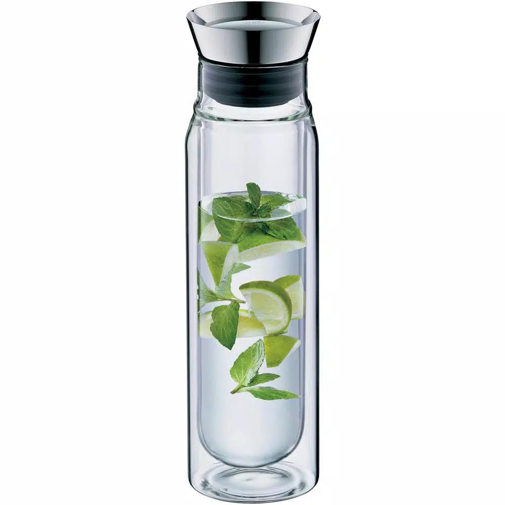 alfi .8 Qt. Double-Wall Borosilicate Glass Carafe with Stainless Steel Lid