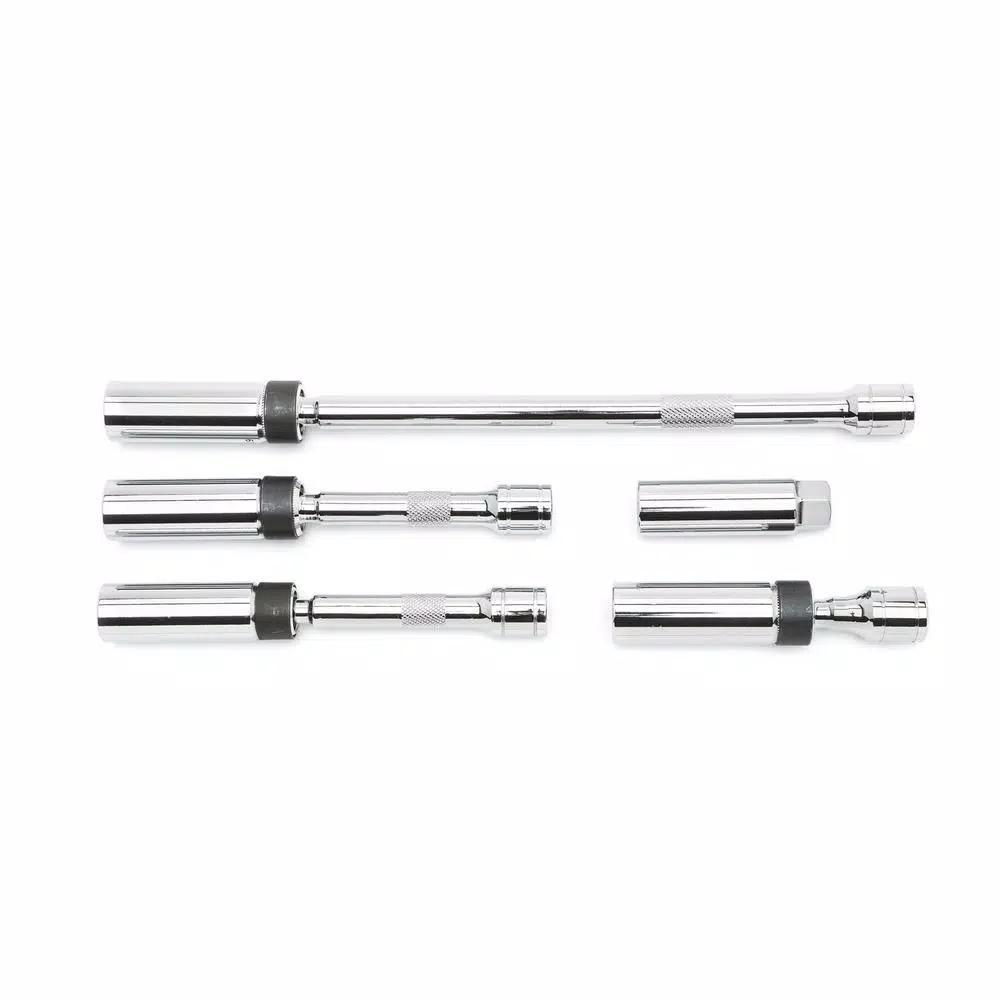 GEARWRENCH 3/8 in. Drive 6-Point Magnetic Swivel Spark Plug Socket Set, 5-Piece
