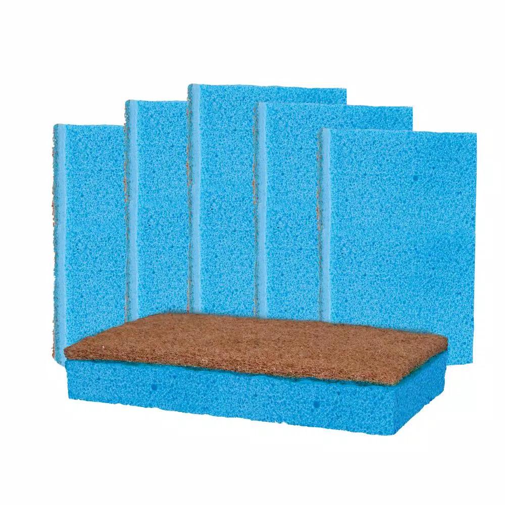 Grease Beast Heavy-Duty Odor and Bacteria Resistant Kitchen Scrub Sponge, 6-Pack