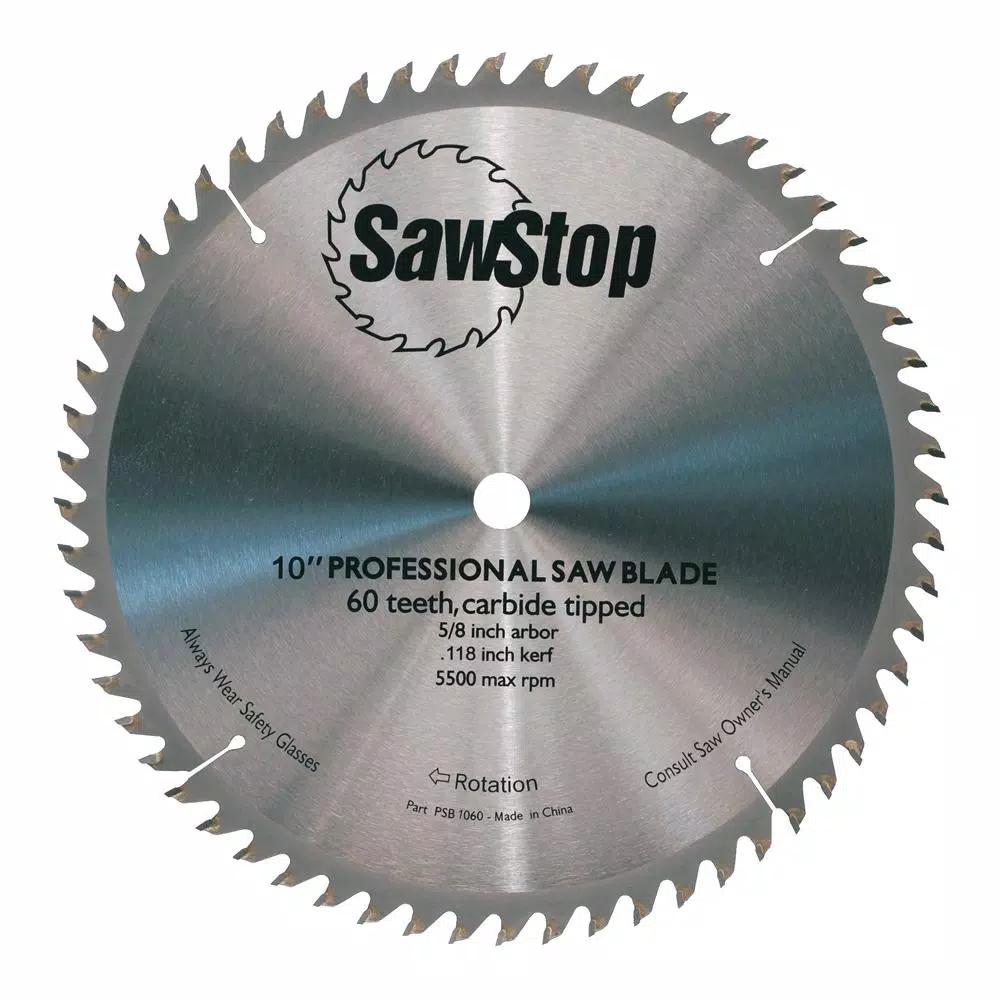 SawStop 10-Inch 60-Tooth Combination Table Saw Blade