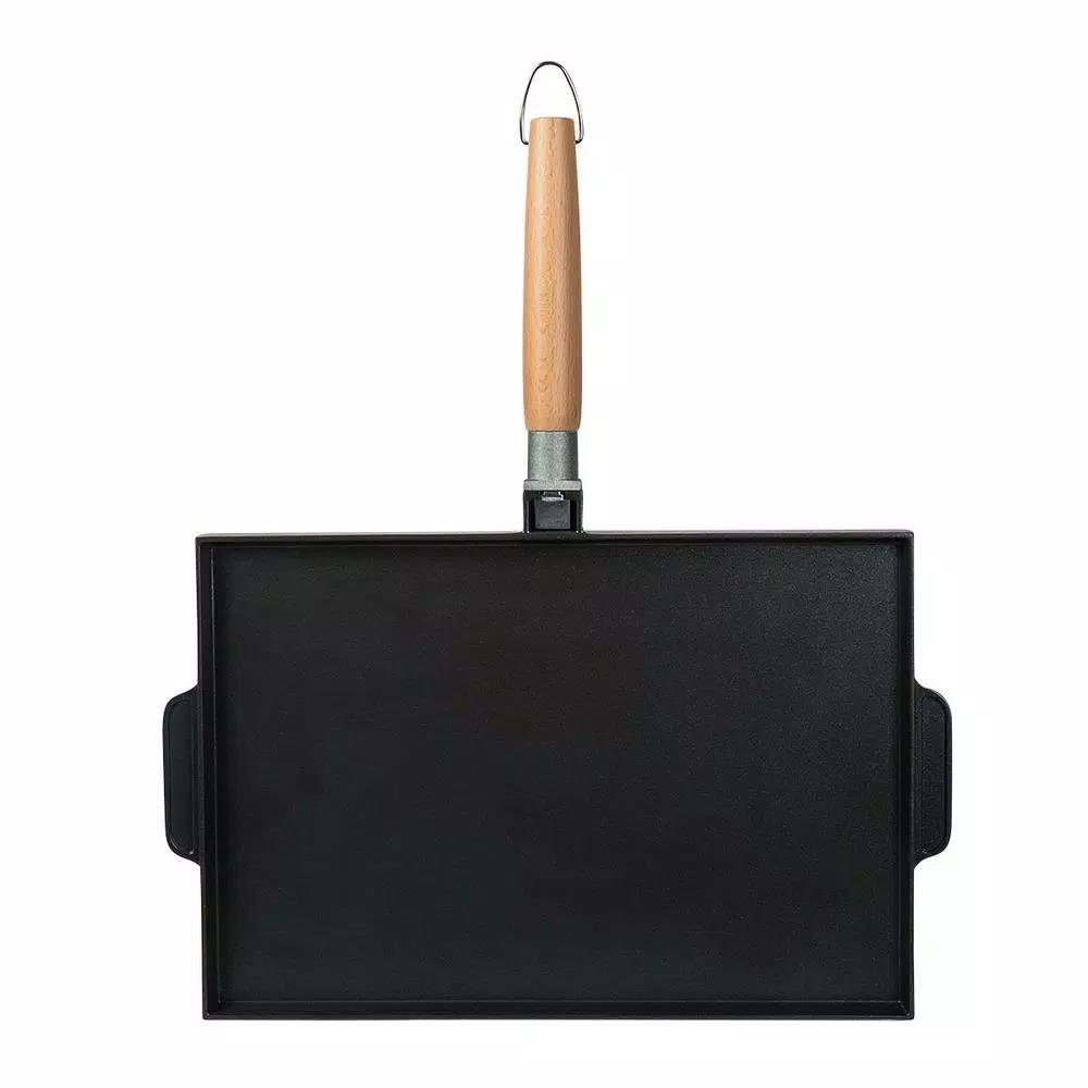 MasterPan Innovative Series 15 in. Cast Aluminum Nonstick Grill and Griddle Pan, Black