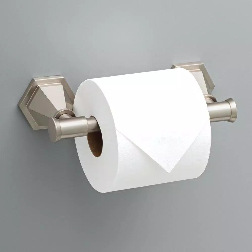 Delta Grandover Pivot Arm Toilet Paper Holder in SpotShield Brushed Nickel