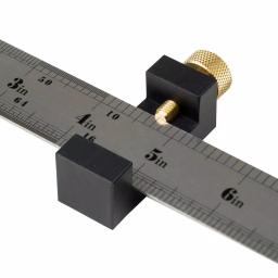 POWERTEC Anodized Aluminum Ruler Marking Guide for Woodworking, Fits 7/8 in. to 1-1/8 in. Widths thumbnail 2