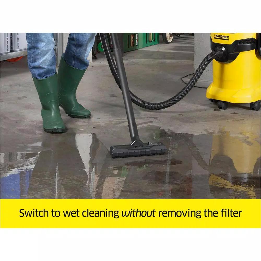 Karcher WD5/P 6.6 Gallon Wet/Dry Vacuum with 1800W Motor and Tact Filter Cleaning