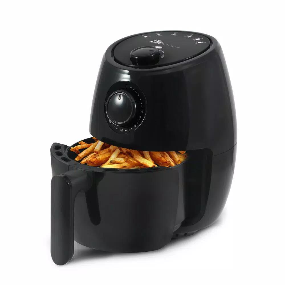 Maximatic Elite Platinum 2.1 Qt Black Air Fryer with Adjustable Timer and Temperature Control