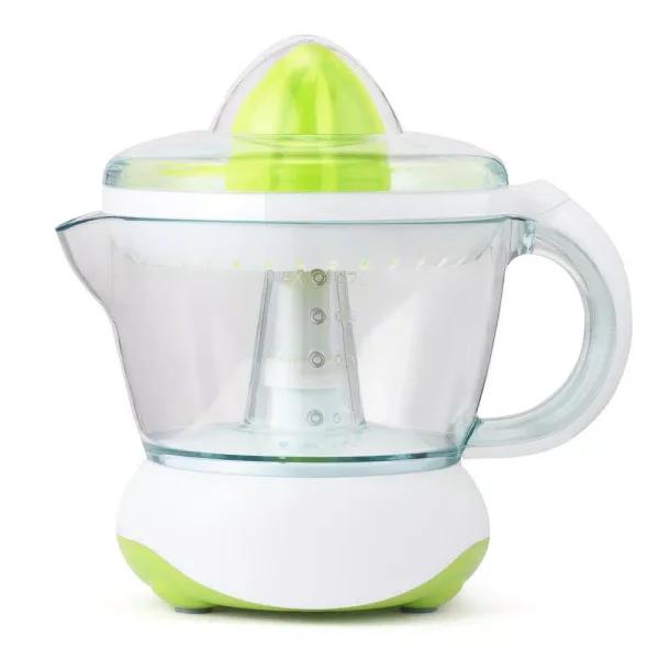 Continental Electric 40W Electric Citrus Juicer, 24 oz. White/Green Juicer with Dust Cover and Easy Pour Spout