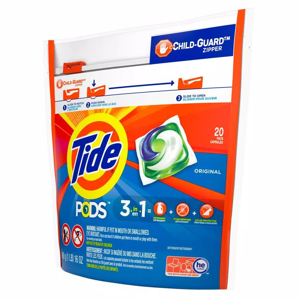 Tide PODS Original Scent Laundry Detergent Pods, 20-Count