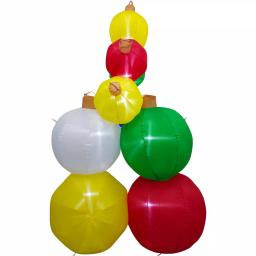 Fraser Hill Farm 8 ft. Pre-Lit Ornament Balls Christmas Inflatable thumbnail 8