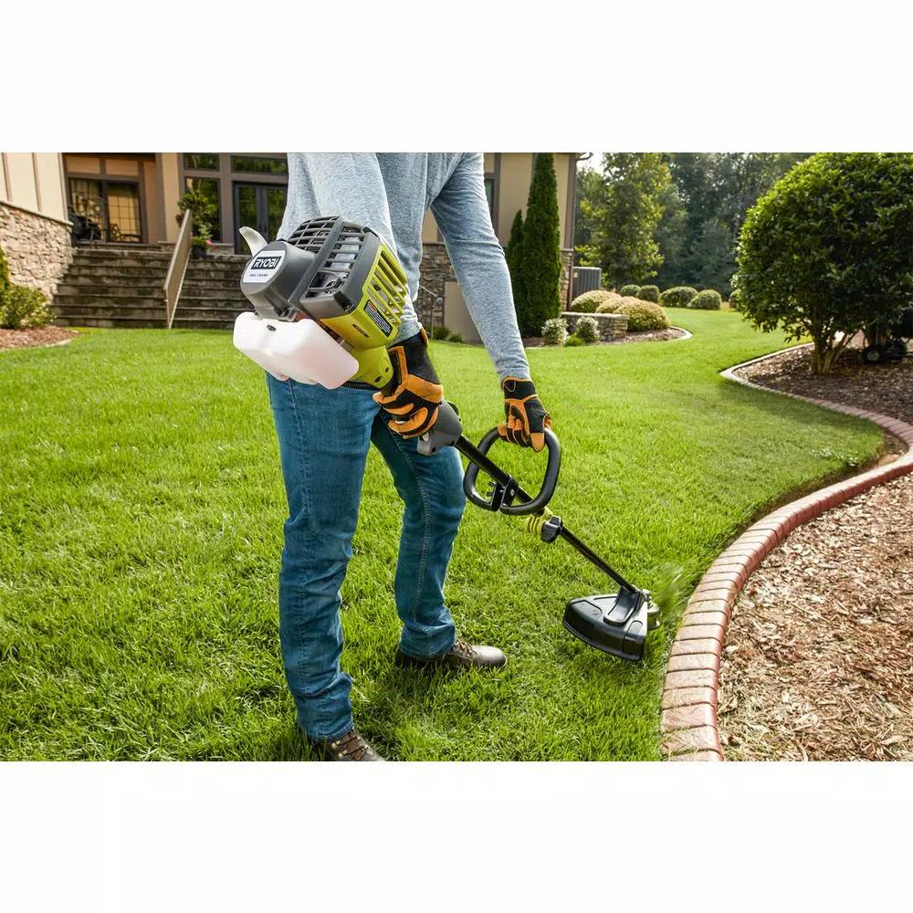 RYOBI 25 cc 2-Cycle Gas Straight Shaft String Trimmer with Ultimate Attachment Kit