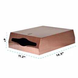 Alpine Industries Rose Gold Stainless Steel C-Fold and Multi-Fold Paper Towel Dispenser thumbnail 4