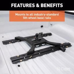 CURT Spyder CURT 5th Wheel Rail Gooseneck Hitch - 2-5/16" Ball thumbnail 4
