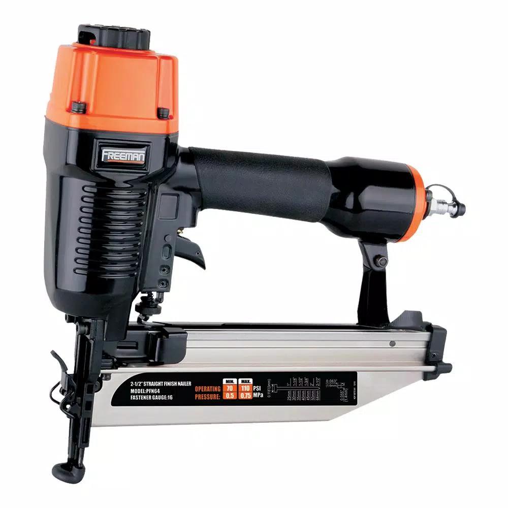 Freeman 4-Piece Pneumatic Framing and Finish Nailer Combo Kit with Canvas Bag and Fasteners
