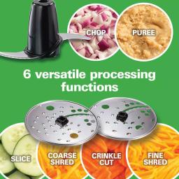 Hamilton Beach 10-Cup Food Processor, 525W, 3-Speed Grey thumbnail 3