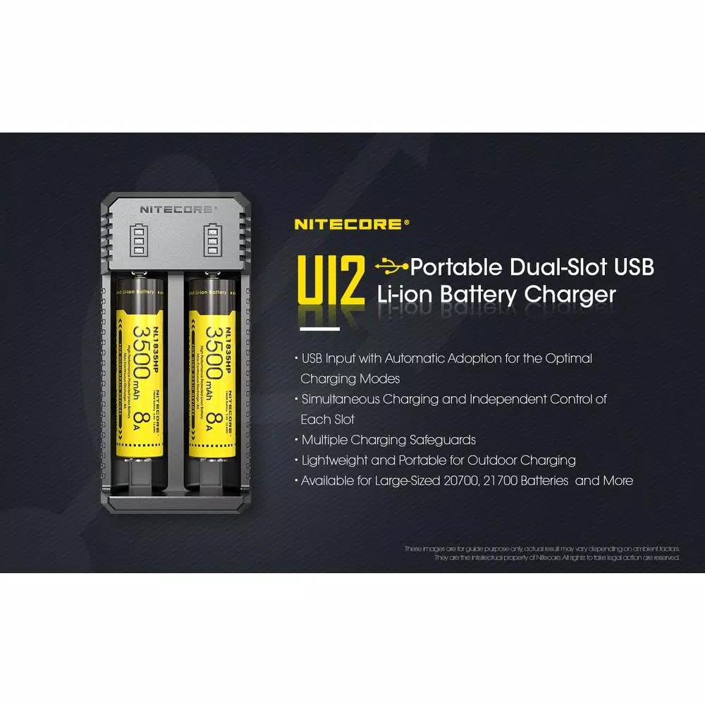 NITECORE HC33 1800 Lumen LED Headlamp Bundle with 2 Batteries and Dual USB Charger