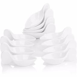 MALACASA 4.5 in. White Porcelain Ramekins Set of 12 - Ceramic Souffle Dishes and Serving Bowls thumbnail 1
