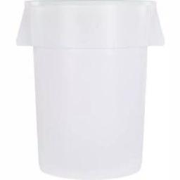 Carlisle Bronco 44 Gallon White Round Trash Can with Dolly (3-Pack) thumbnail 2