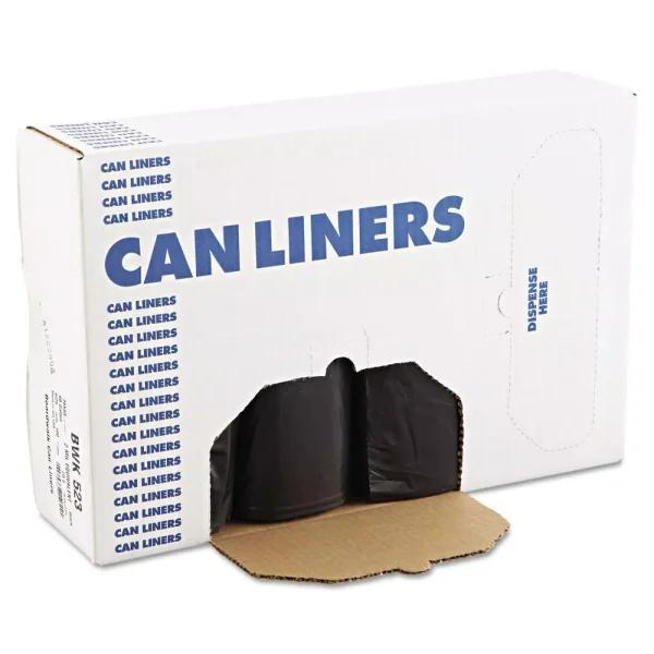 Boardwalk 60 Gallon Black Super Extra-Heavy Repro Can Liner, 1.6 Mil, 100 Count