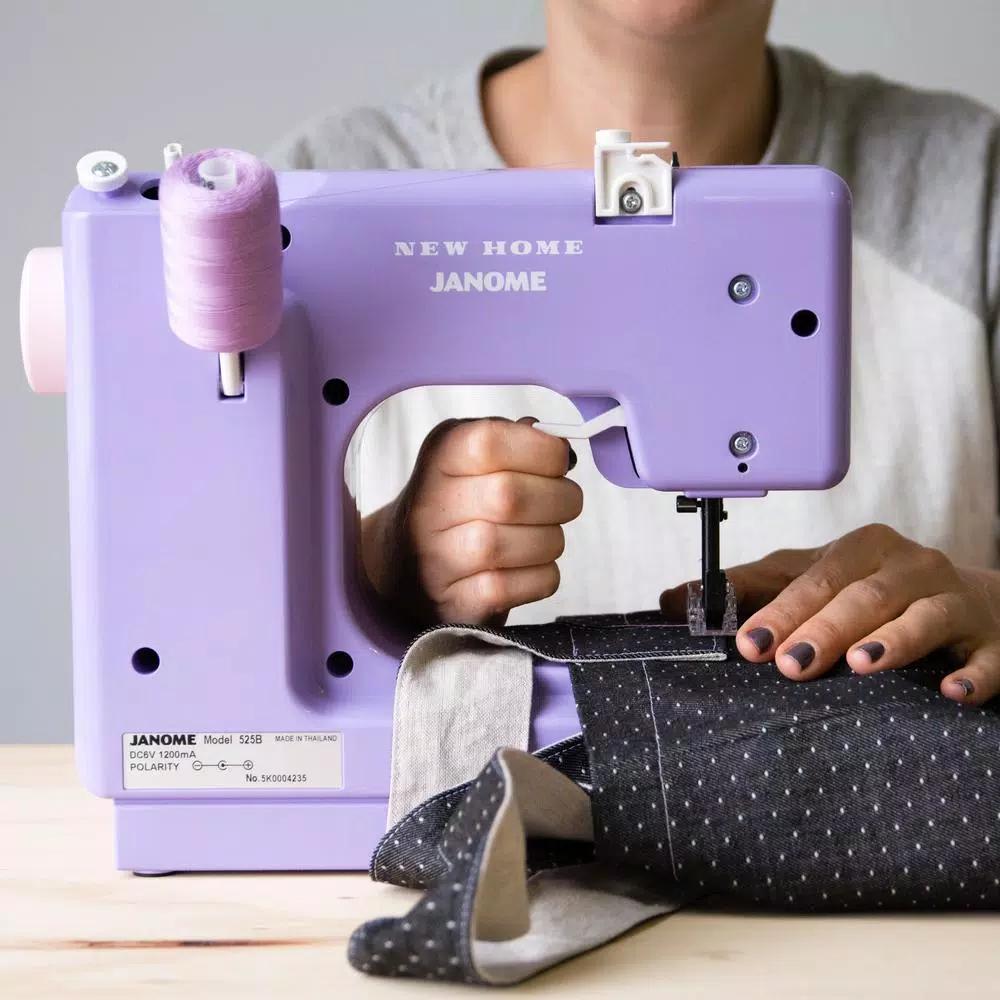 Janome Lady Compact Sewing Machine - 10 Stitch Options, 5 lbs Portable Design