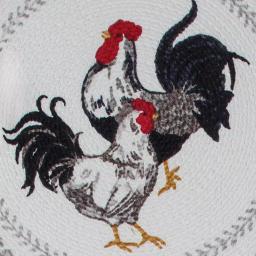 Kay Dee Farmers Market Rooster Print Cotton Multi Braided Placemats, Set of 4 thumbnail 2