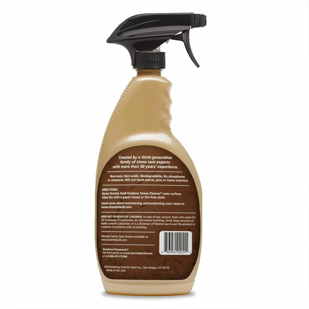 Granite Gold Outdoor Stone Cleaner, 24 oz. Professional Strength Natural Stone Spray