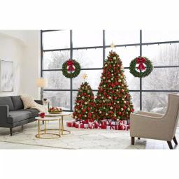 Home Accents Holiday 4.5 ft North Valley Spruce Artificial Christmas Tree with 200 Warm White Mini Lights thumbnail 3