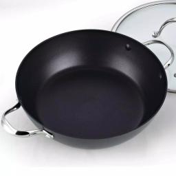 Cooks Standard 5 Qt. Hard-Anodized Aluminum Nonstick Saute Pan with Glass Lid, 12 in. thumbnail 3