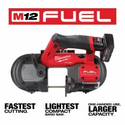 Milwaukee M12 FUEL 12V Cordless Sub-Compact Band Saw Kit with 4.0 Ah Battery and Charger thumbnail 3