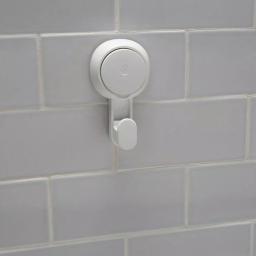 Bath Bliss 4 Pack Gel-Suction Power Hooks, Heavy Duty White Robe and Towel Hooks thumbnail 5