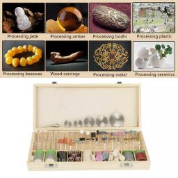 Stark 228-Piece Rotary Tool Accessory Kit for Cutting, Grinding, Engraving, and Polishing with Wooden Storage Box thumbnail 4