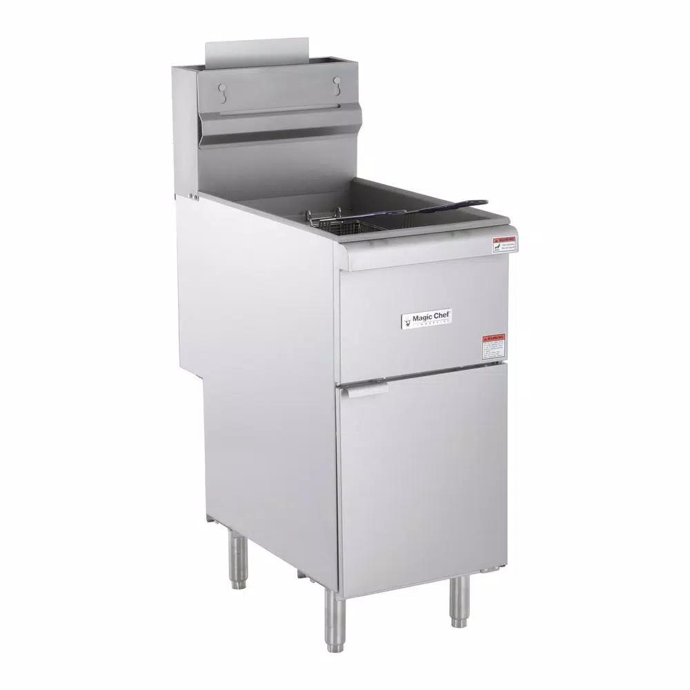 Magic Chef 20 Qt. Stainless Steel Commercial Propane Gas Deep Fryer, 90,000 BTU