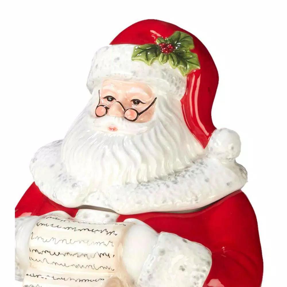 Certified International Holiday Wishes by Susan Winget 3-D Santa Cookie Jar, 12.25 in.