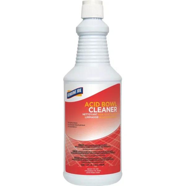 Genuine Joe Acid Bowl Cleaner - Professional Strength Toilet and Urinal Cleaner, 32 oz