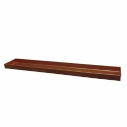 Benjara 29 in. Copper Rectangular Metal Decorative Plant Tray with Trim Edges thumbnail 6