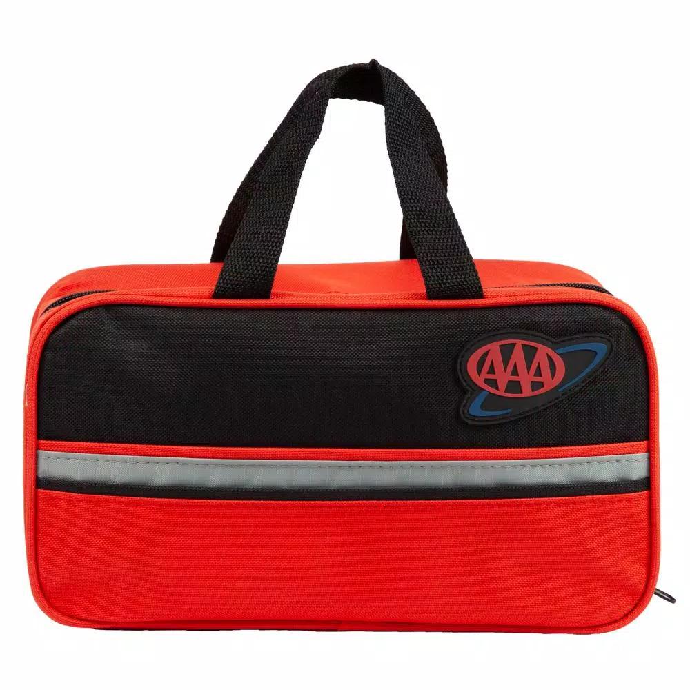 AAA 42-Piece Emergency Roadside Safety and First Aid Kit with 8 Gauge Booster Cables