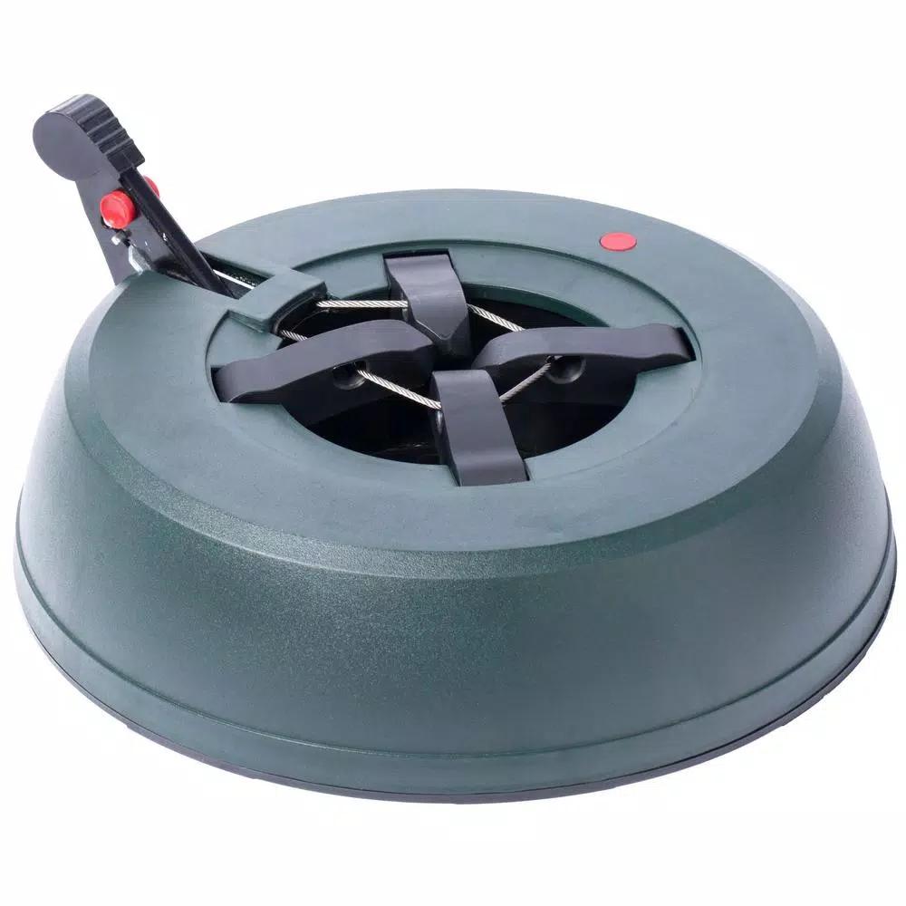 Unbranded Automatic Green Plastic Foot Pedal Christmas Tree Stand with Water Level Indicator