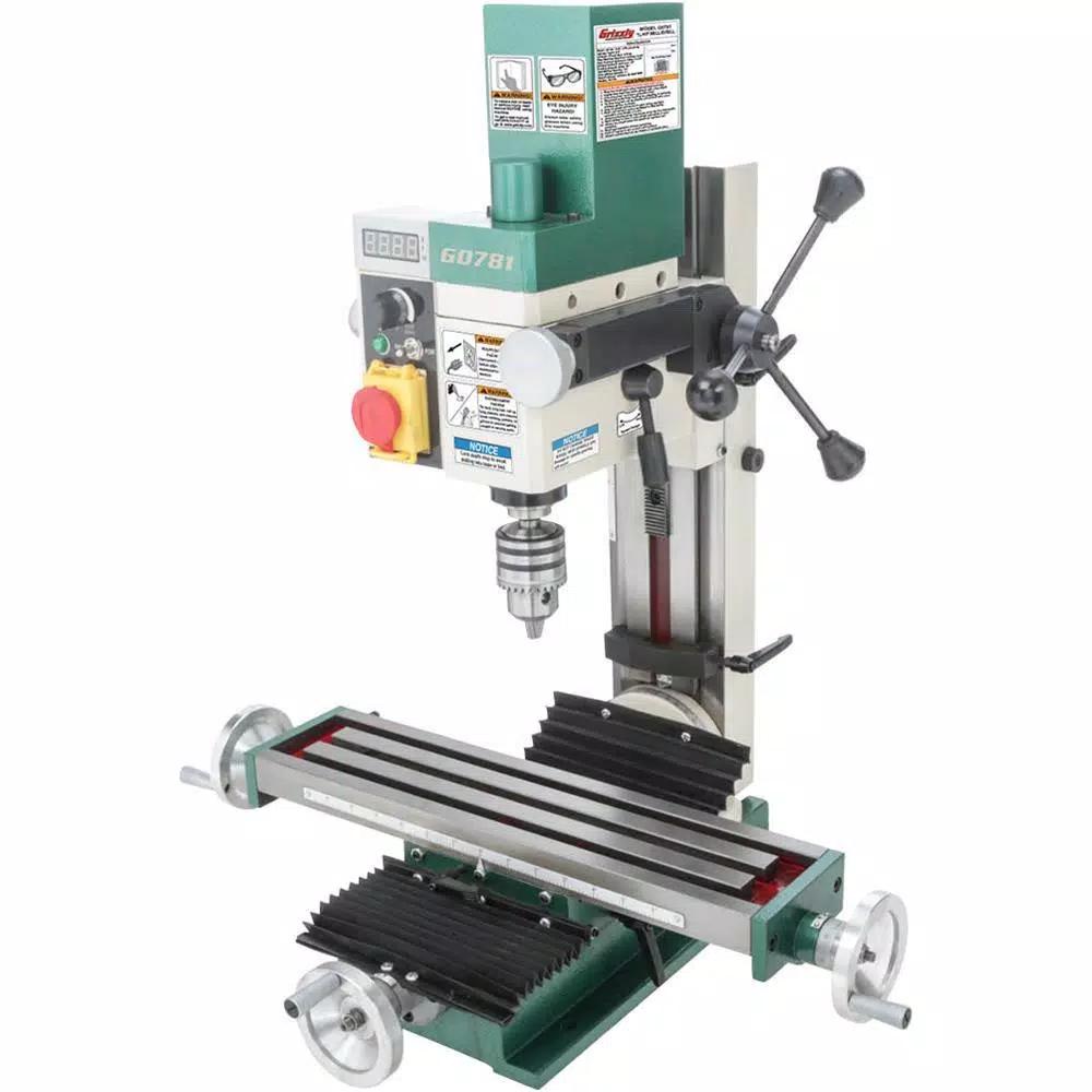 Grizzly Industrial 4 in. x 18 in. 3/4 HP Mill/Drill Press with Digital Readout and Variable Speed