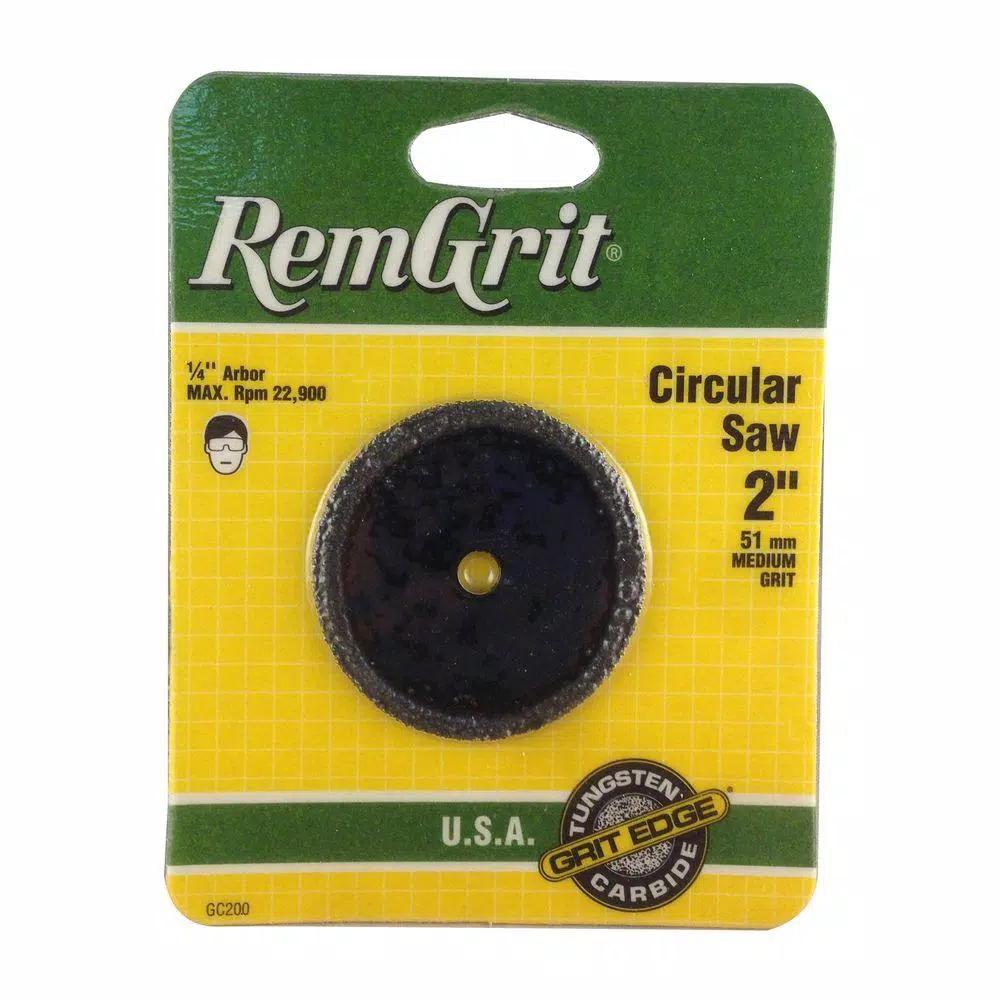 RemGrit 2 in. Carbide Grit Circular Saw Blade, Medium Grit, Multi-Purpose