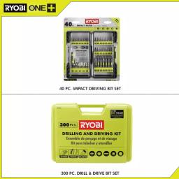 RYOBI 2-Piece Drill and Drive Accessory Kit: 40-Piece Impact Rated & 300-Piece Multi-Material Sets thumbnail 3