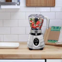 Oster Whirlwind Heritage Blend 1000W Blender with Food Processor Attachment, 48 oz Glass Jar, Chrome thumbnail 4