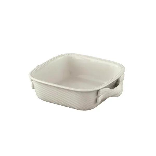 Park Designs Levingston 8.5 in. Square Stoneware Baking Dish, Cream