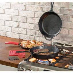 Lodge 7-Piece Seasoned Cast Iron Cookware Set with Griddle, Skillet, Grill Pan and Accessories thumbnail 3