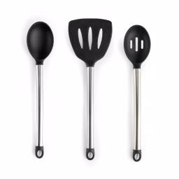 MegaChef 14-Piece Gray Silicone and Stainless Steel Kitchen Utensil Set thumbnail 6