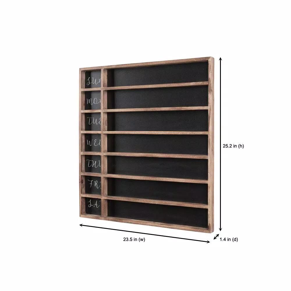 StyleWell 25.2 in. Wood 7-Day Weekly Planner Chalkboard with Grid