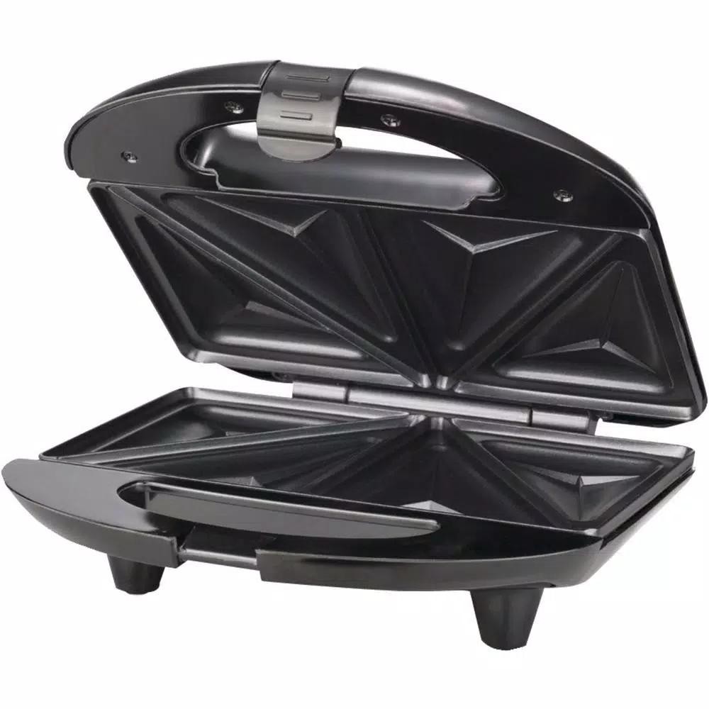 Brentwood Appliances 750W Compact Dual Sandwich Maker, Nonstick, Black