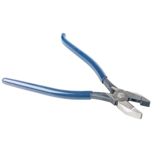 Klein Tools 9 in. Left Handed Ironworker's Rebar Pliers, Spring Loaded, Induction Hardened
